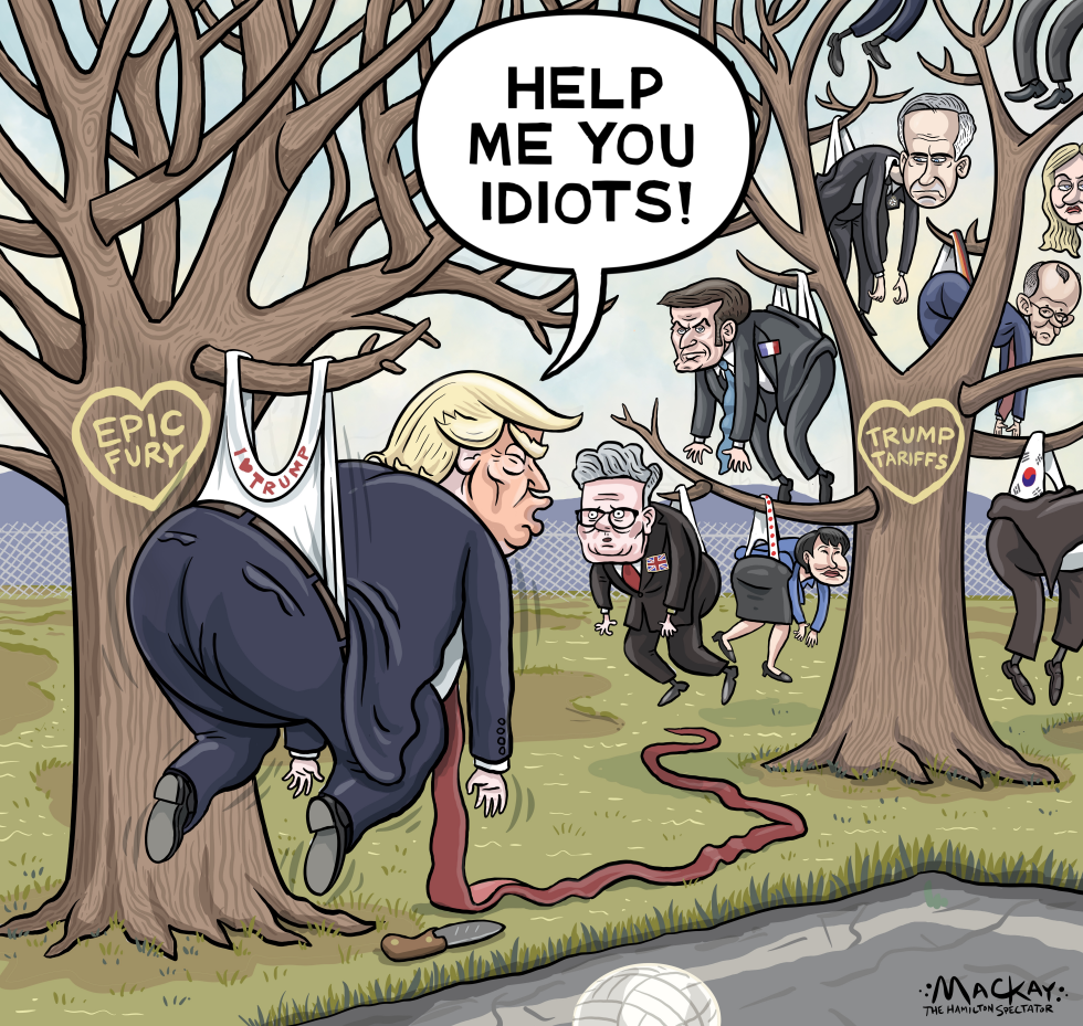 Trump pleas for help from allies he's wedgied