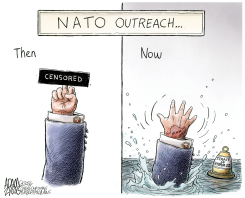 TRUMP REACHING OUT TO NATO by Adam Zyglis
