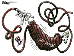 GAS PRICES ON TRUMP WAR by Bill Day