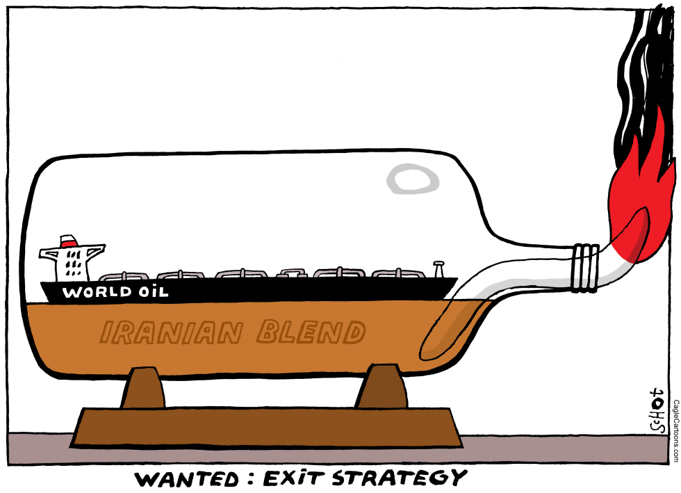 oil tanker stuck in bottle Iran