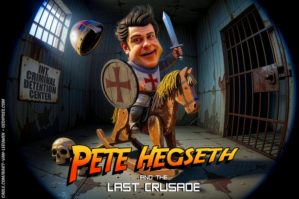 Crusader Hegseth riding Rocking Horse