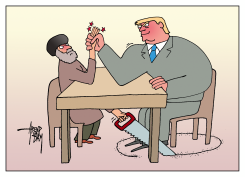 ARM WRESTLING IRAN by Arend van Dam