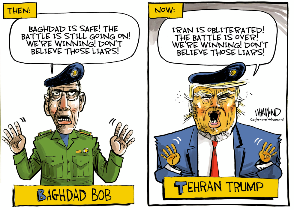 Baghdad Bob Meets Tehran Trump in Satirical Showdown