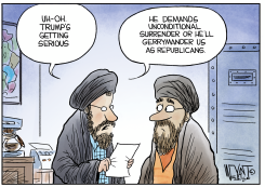 TRUMP NEGOTIATIONS WITH IRAN by Christopher Weyant
