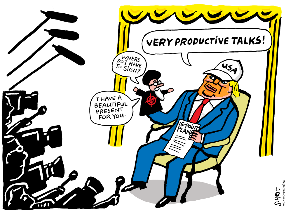 Trump talks to himself about Iran