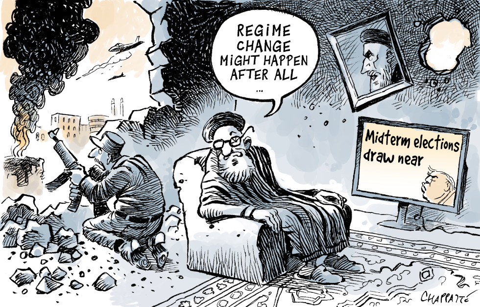 Regime Change via Midterms? Cartoon Satirizes Election Impact on Global Politics