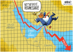 TRUMP'S REGIME CHANGE by Dave Whamond