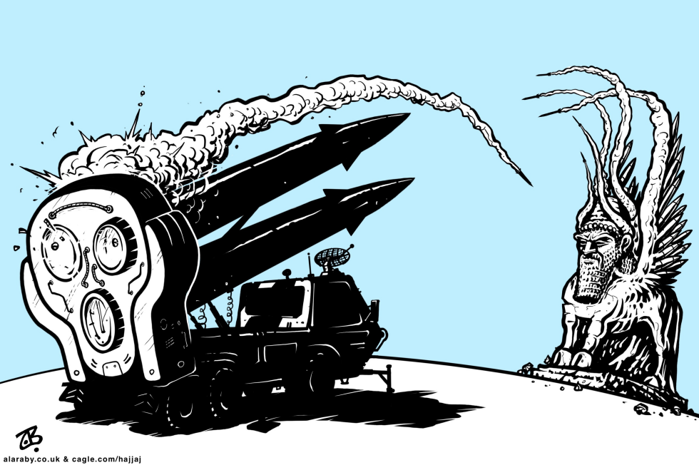 Scream of a missile Iran US Israel War Sphinx Myth