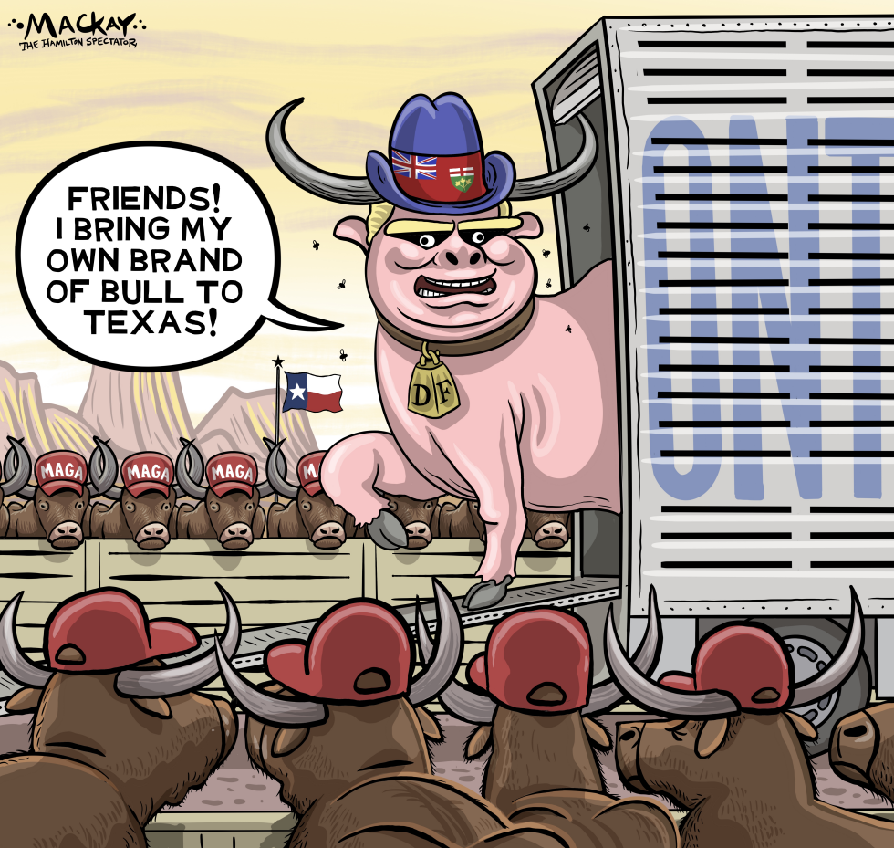 Doug Ford bull goes to Texas