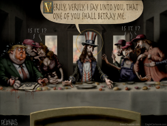 TRUMP'S LAST SUPPER by Sean Delonas