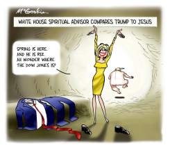 TRUMP'S FAITH ADVISOR COMPARES HIM TO JESUS by Malcolm McGookin