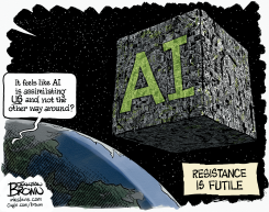 WE ARE NOT ASSIMILATING AI, IT IS ASSIMILATING US by Jonathan Brown