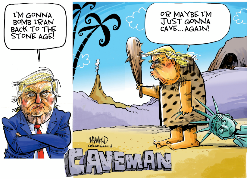 Trump caves again