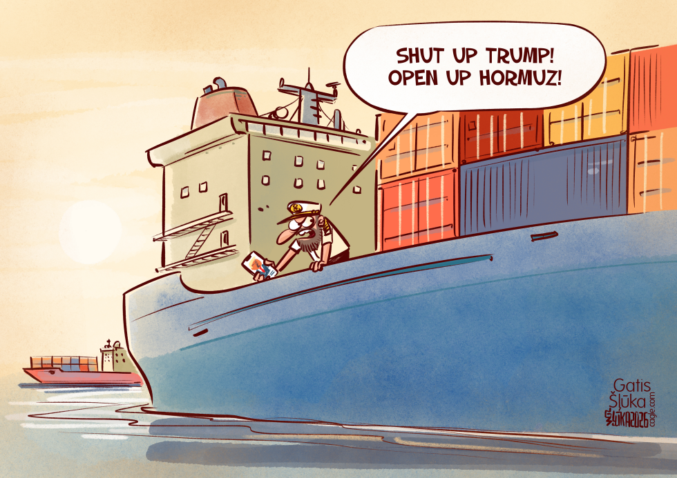 Ship captain angry at blocked Strait of Hormuz