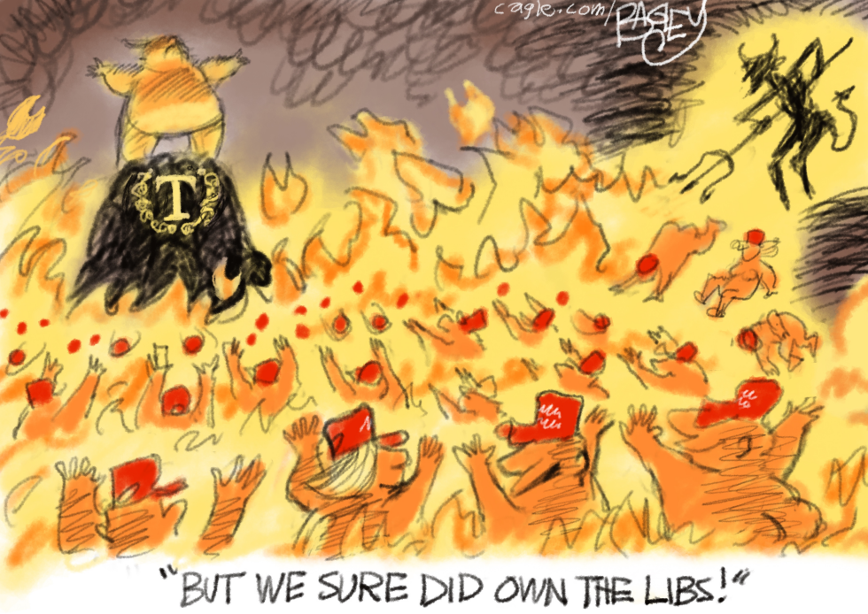 Pat Bagley's Take: MAGA Heaven Turns Hellish with Trump on Top