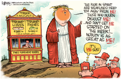 TRUMP AS JESUS by Rick McKee