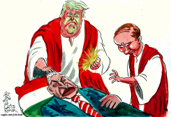 JESUS TRUMP HEALING ORBAN by Christo Komarnitski