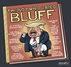 TRUMP IS THE BOY WHO CRIED BLUFF (2 by Graeme MacKay