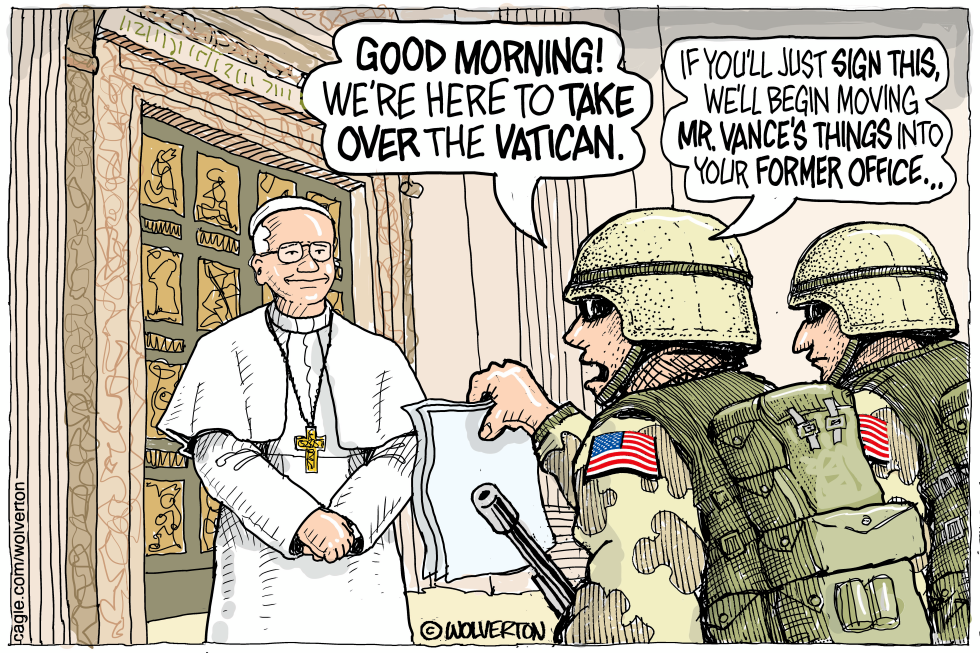 USA Takes Over Vatican, Installs Vance as Pope