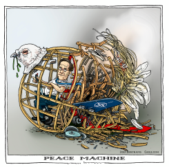 NATO AIRPLANE IN JEOPARDISE by Joep Bertrams
