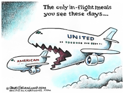 UNITED AND AMERICAN AIRLINES by Dave Granlund