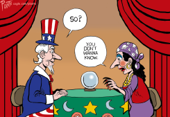 A FORTUNE TELLER AND UNCLE SAM by Bruce Plante