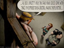 DOCTOR TRUMP CRUCIFIXION by Sean Delonas
