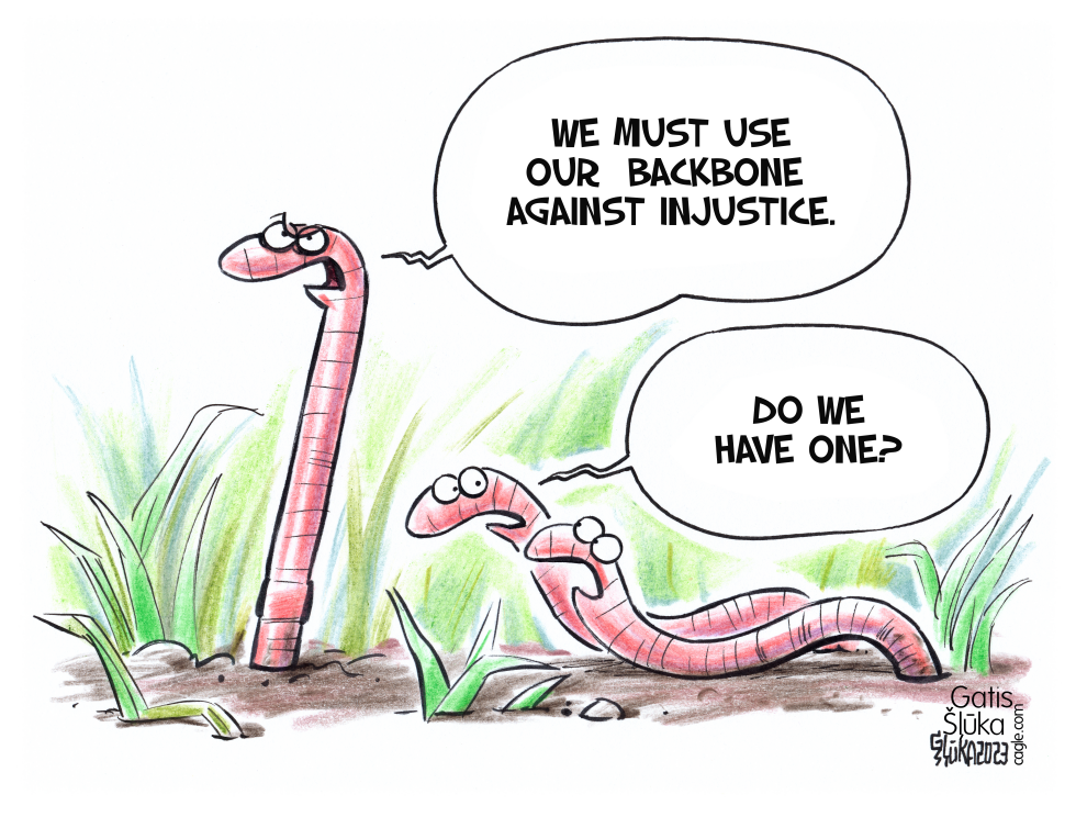 Earthworms wonder about the backbone