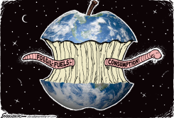 FOSSIL-FUEL USE CONSUMES THE EARTH by Steve Greenberg