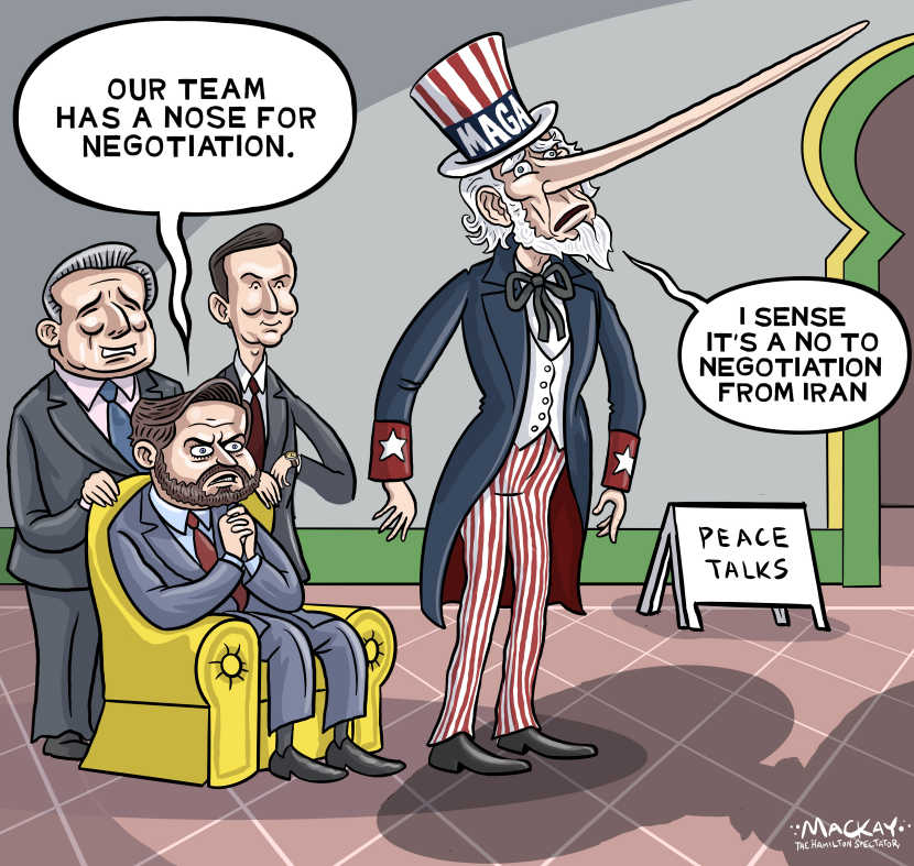 No and nose in Iran/USA peace talks