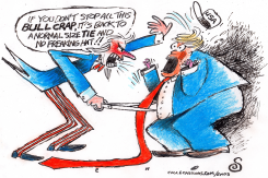 UNCLE SAM ASSAULTS TRUMP by Randall Enos