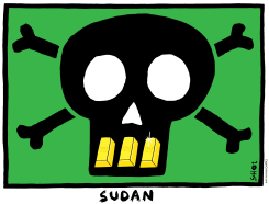 SUDAN SKULL WITH GOLDEN TEETH by Schot