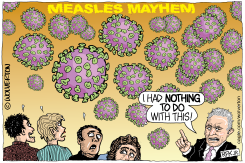 RFK JR DENIES RESPONSIBILITY FO MEASLES MAYHEM by Monte Wolverton