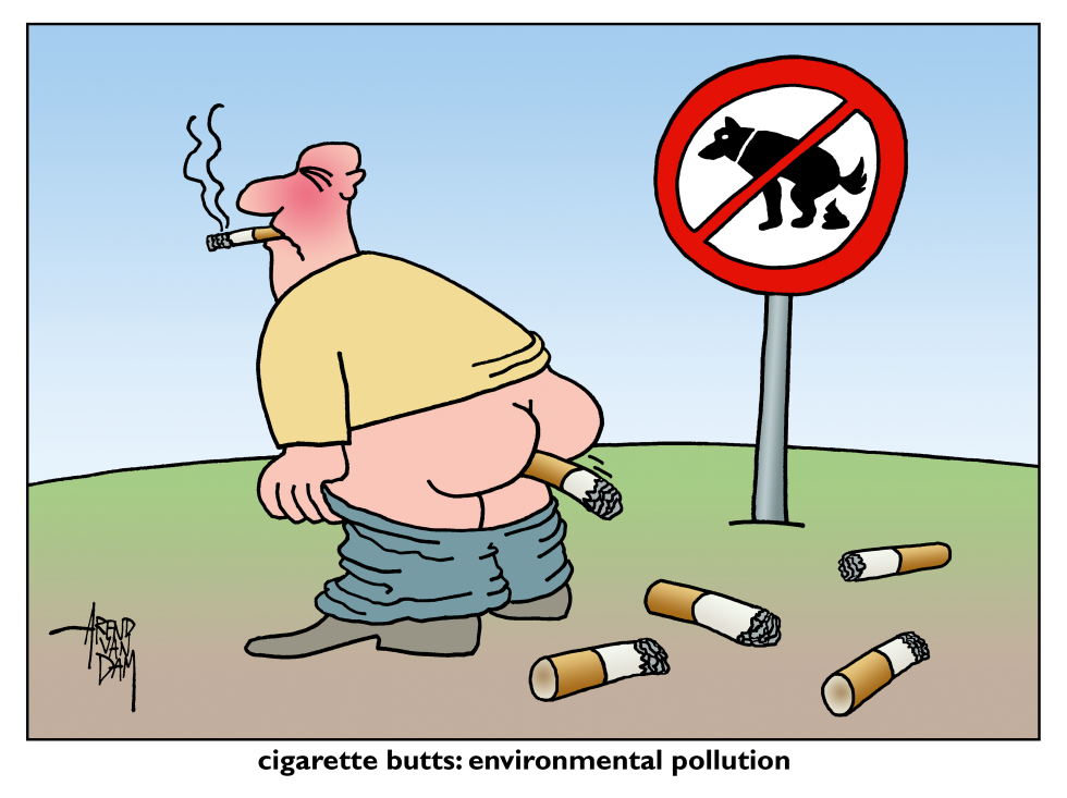 cigarette butts