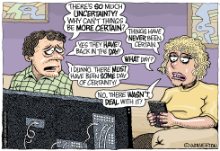 COUPLE DEALING WITH UNCERTAINTY by Monte Wolverton