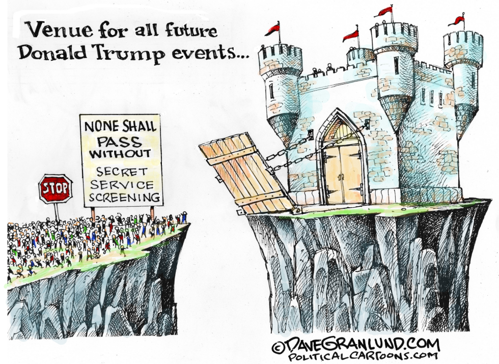 Trump events security