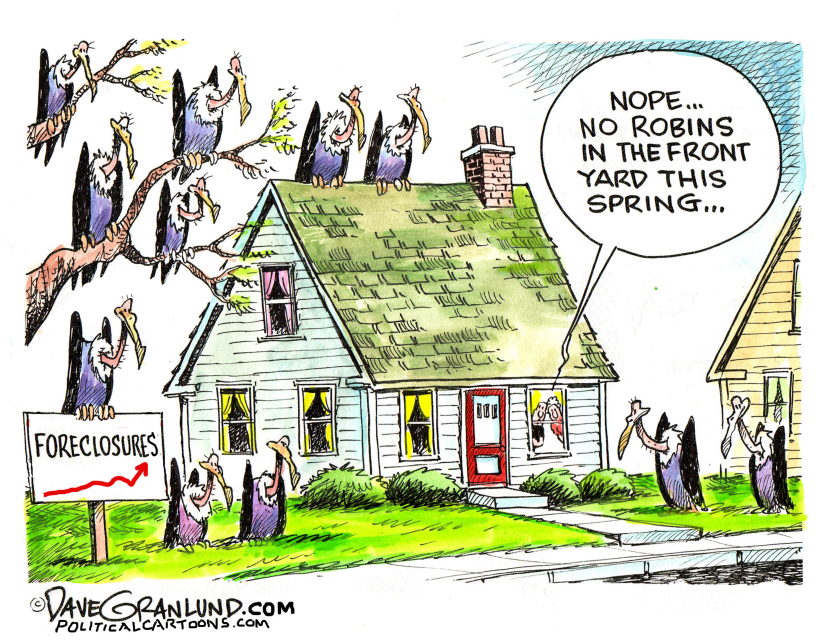 Vultures Circle Foreclosed Home as Spring Robins Stay Away