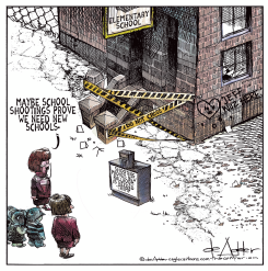 TRUMP SAYS BALLROOM NEEDED AFTER SHOOTING by Michael de Adder