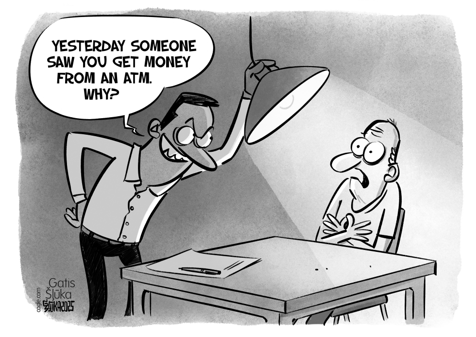 Government representative interrogates about ATM