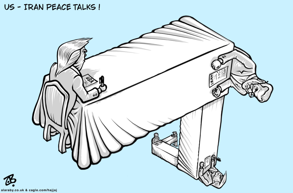 US Trump Arakchi Iran Peace Talks Paradox Table