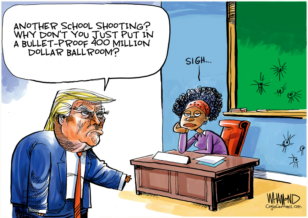 Trump's Absurd Fix for School Shootings: A $400M Bullet-Proof Ballroom