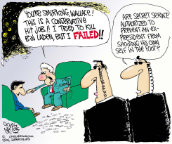  CLINTON SHOOTS HIS FOOT  by Gary McCoy