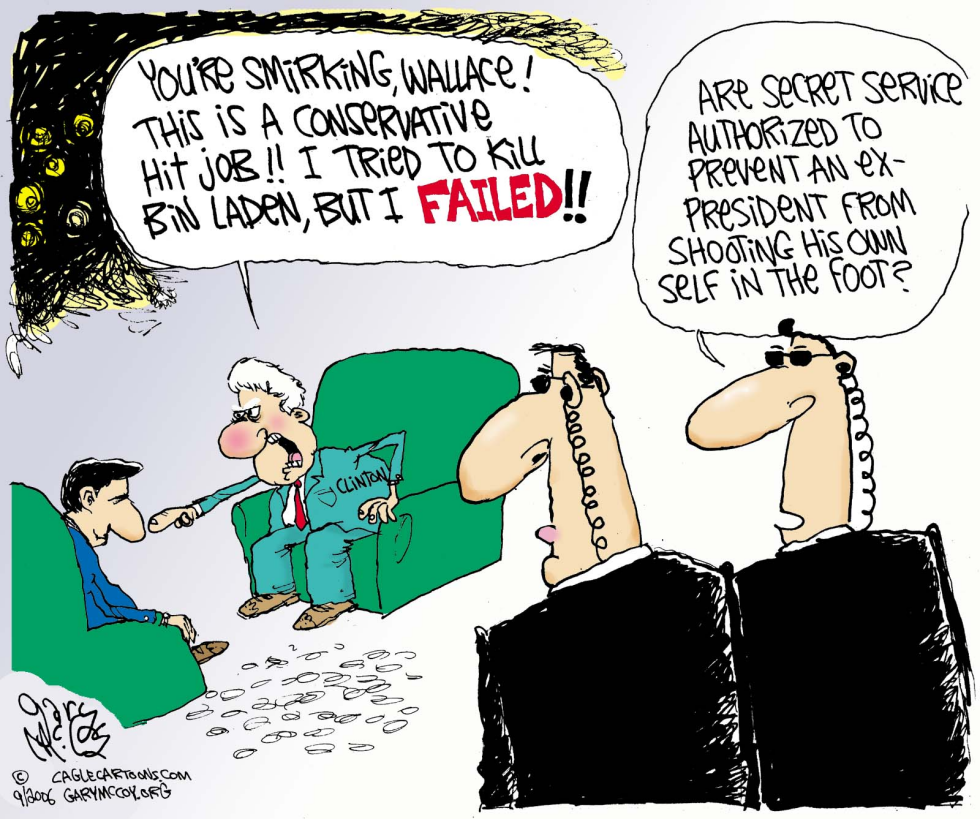 COLOR Clinton shoots his foot COLOR