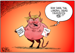 DEMONIZING THE DEMON by Christopher Weyant