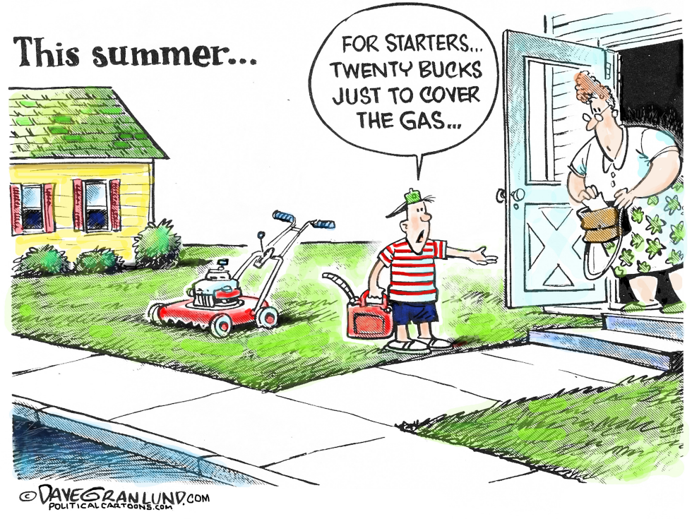 Kid Demands $20 Gas Surcharge to Mow Lawn Amid Soaring Fuel Prices