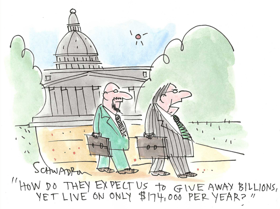 Congressmen Question How to Give Away Billions on $174,000 Salary