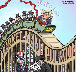 TRUMP LEADS THE MARKET MANIPULATION ROLLER COASTER by Graeme MacKay
