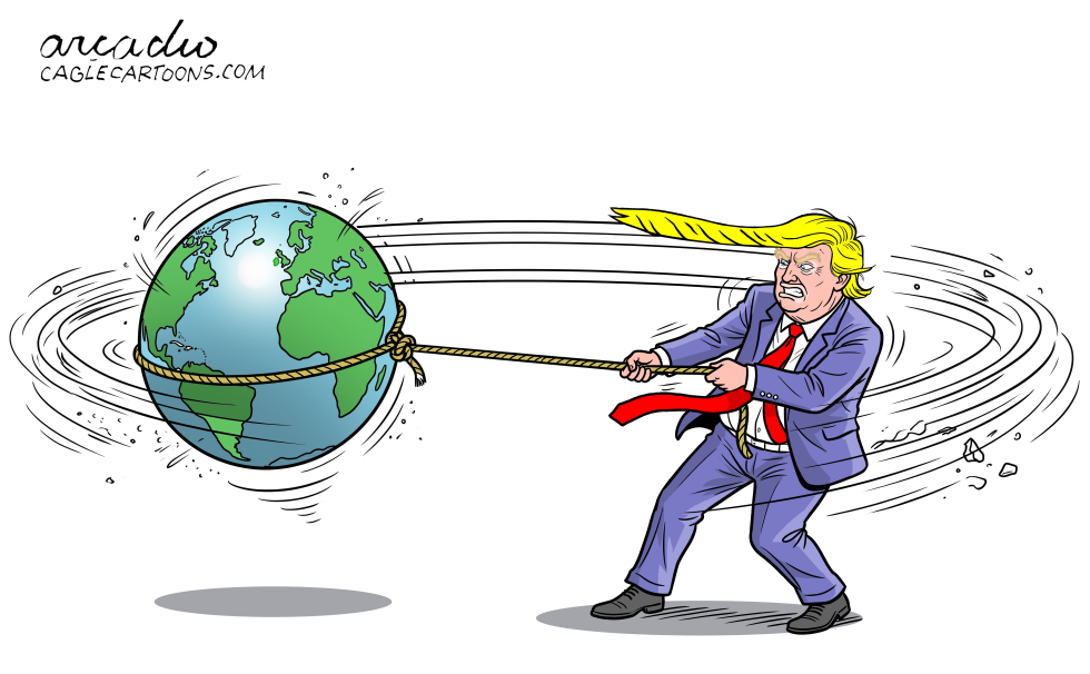 Trump is causing global tension.