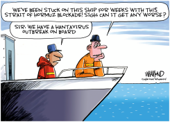 HORMUZ BLOCKADE GETS WORSE by Dave Whamond