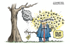 TRUMP SWATS IRAN WAR HORNET NEST by John Cole